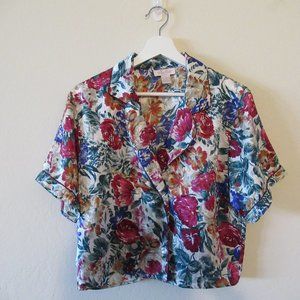 Vintage Floral Button Up Shirt